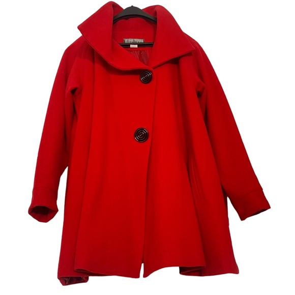 Stunning Red (2) Piece 100% Wool Jermikko Suiting Separates - Picture 4 of 16